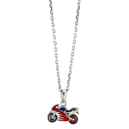 Necklace with pendant Silver Rhodium plated Motorcycle 38-40 cm