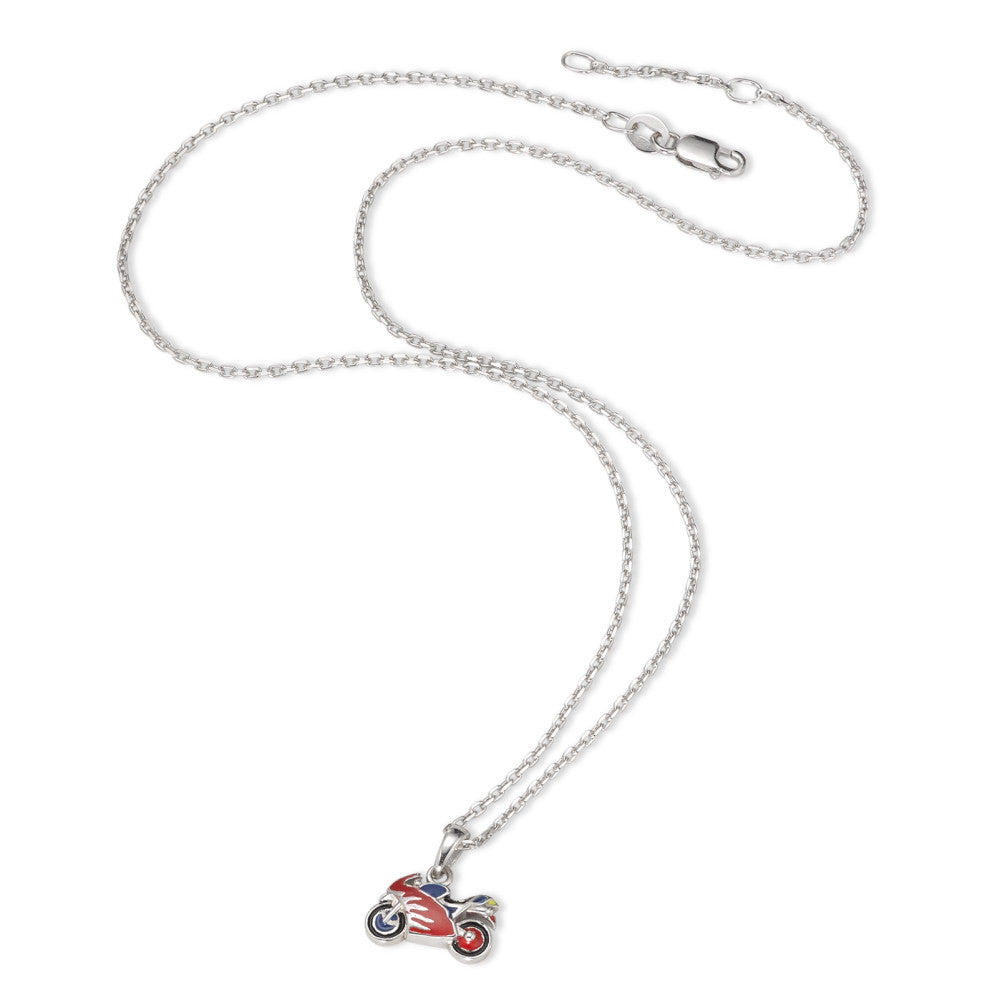 Necklace with pendant Silver Rhodium plated Motorcycle 38-40 cm