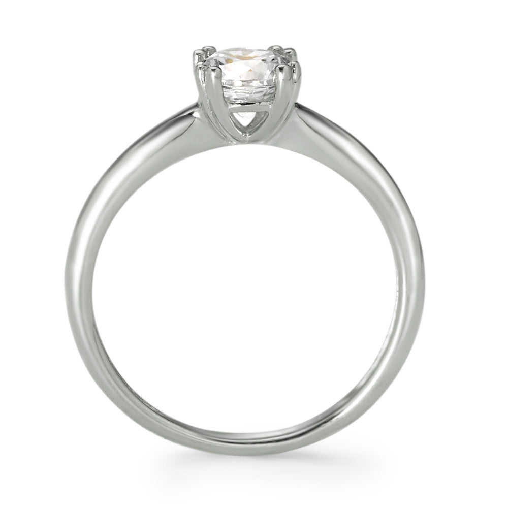 Solitaire ring 9k White Gold Zirconia Ø5.5 mm