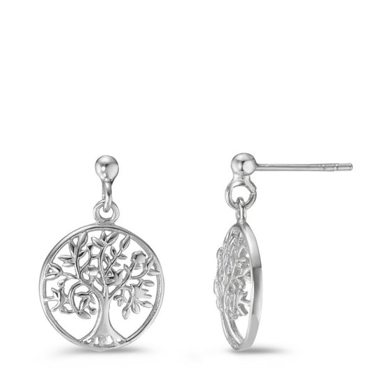 Drop Earrings Silver Rhodium plated Tree Of Life