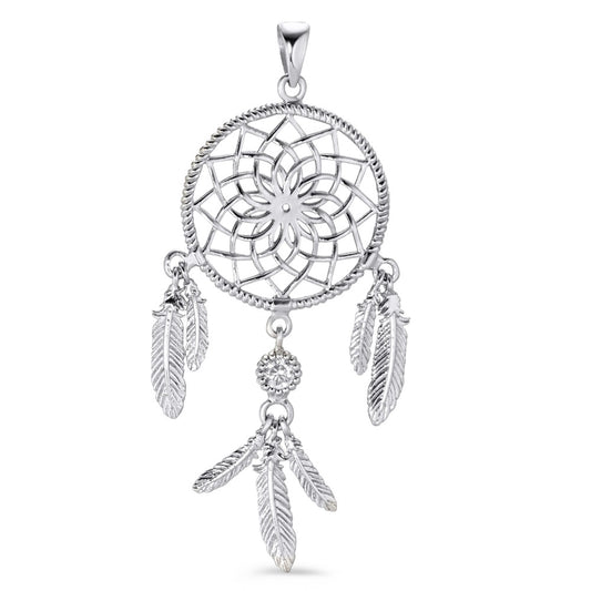 Pendant Silver Zirconia Rhodium plated Dreamcatcher