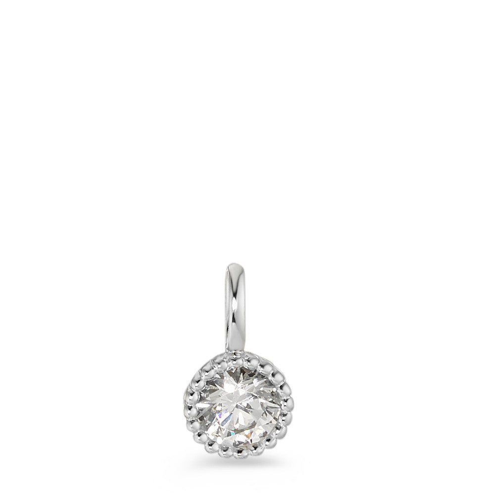 Pendant 9k White Gold Zirconia White Ø5.5 mm