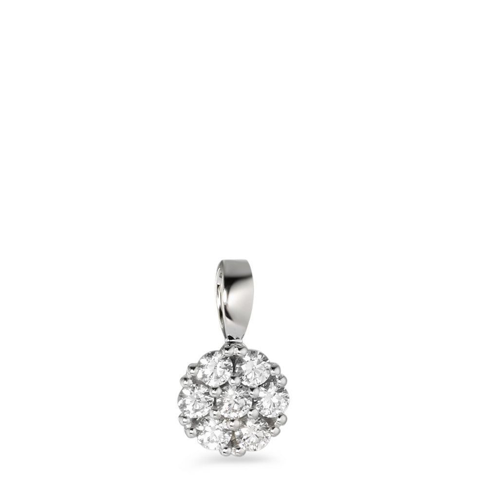 Pendant 9k White Gold Zirconia White, 7 Stones Ø6.8 mm