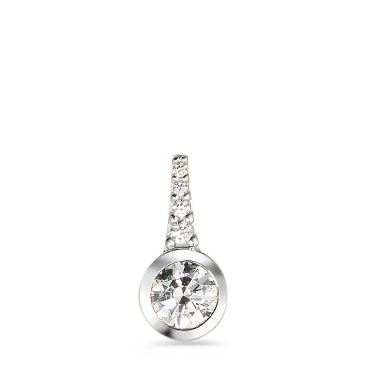 Pendant 9k White Gold Zirconia White, 5 Stones Ø5.8 mm