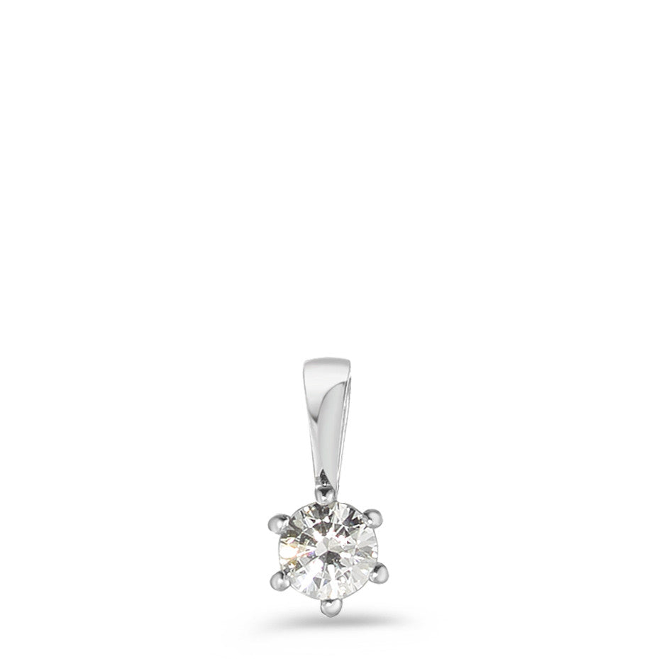 Pendant 9k White Gold Zirconia White Ø3 mm