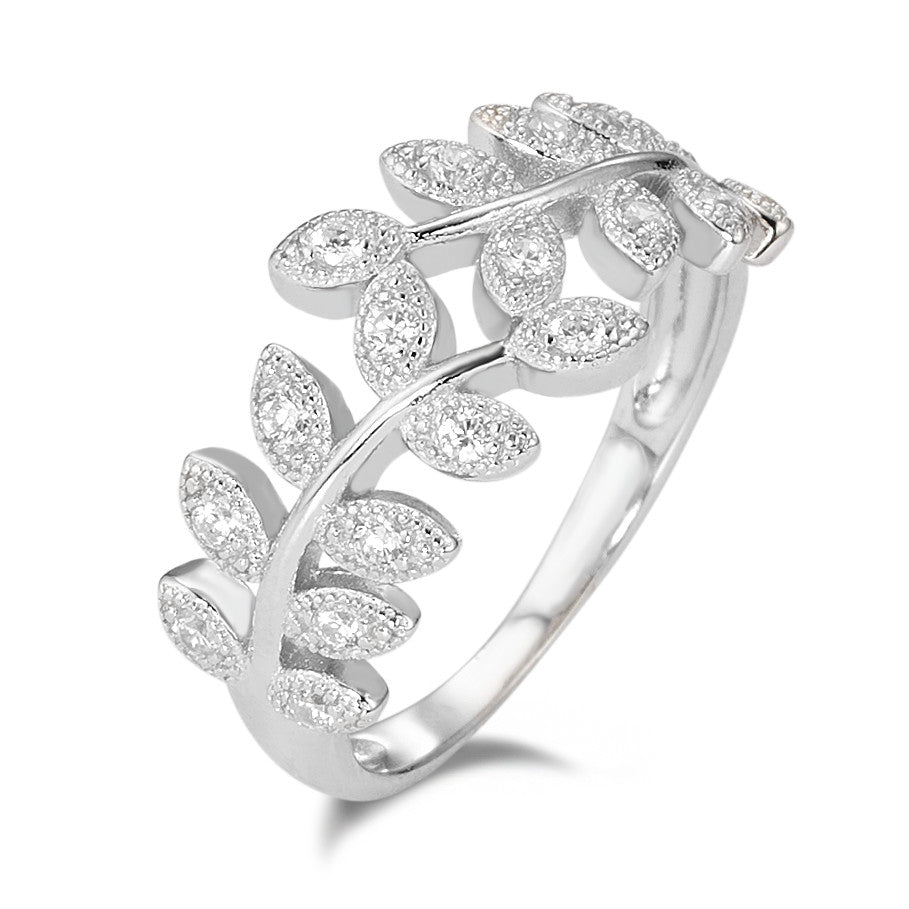 Ring Silver Zirconia 18 Stones Rhodium plated