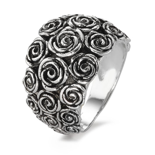 Ring Silver Patinated Rose
