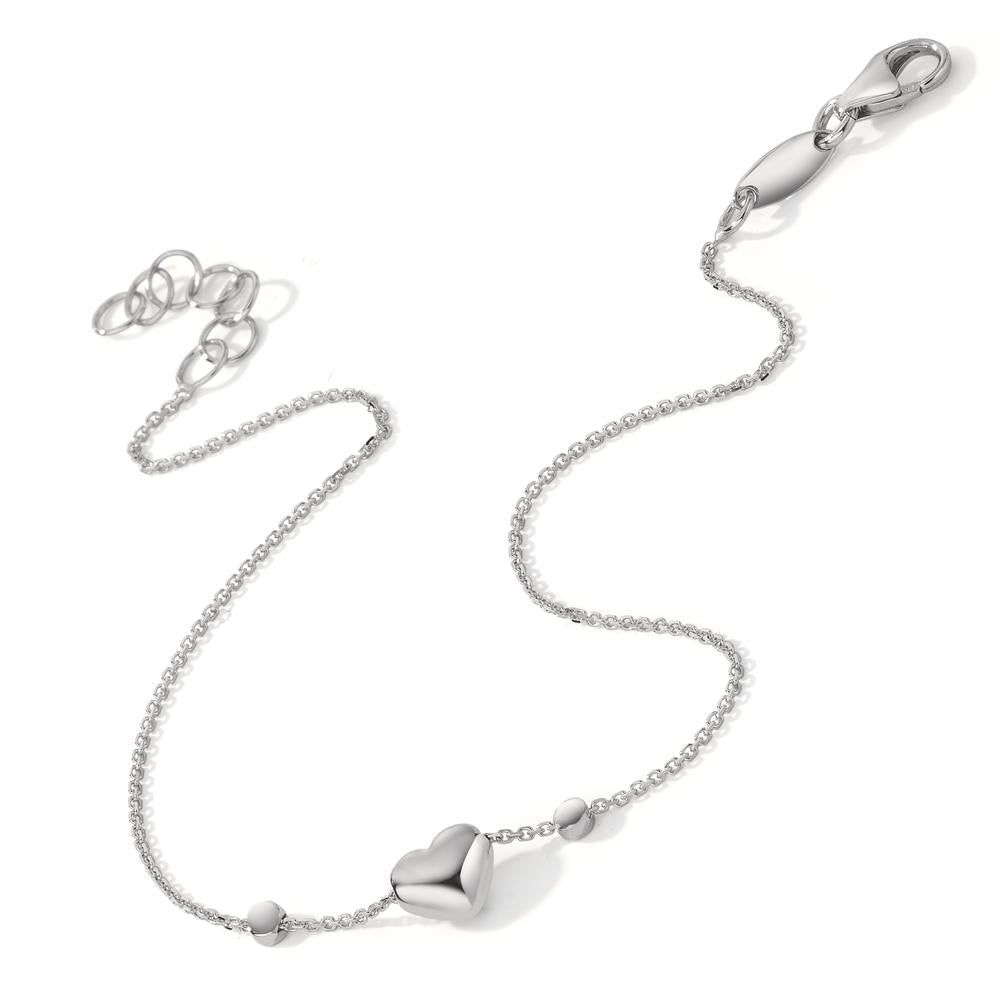 Bracelet 18k White Gold Heart 17-19 cm Ø4.5 mm