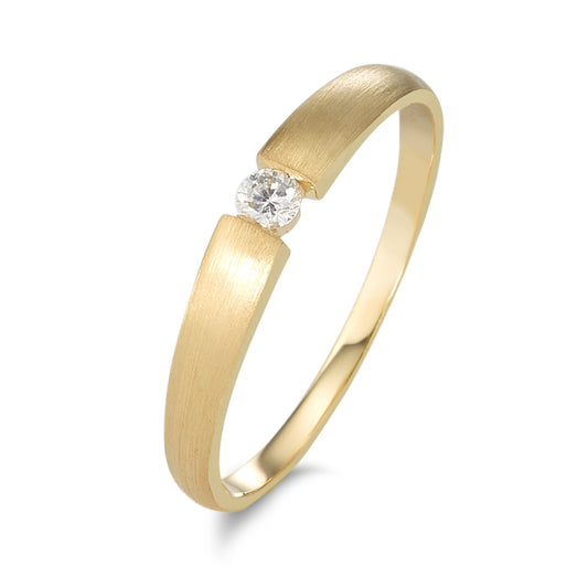 Solitaire ring 18k Yellow Gold Diamond 0.06 ct, w-si