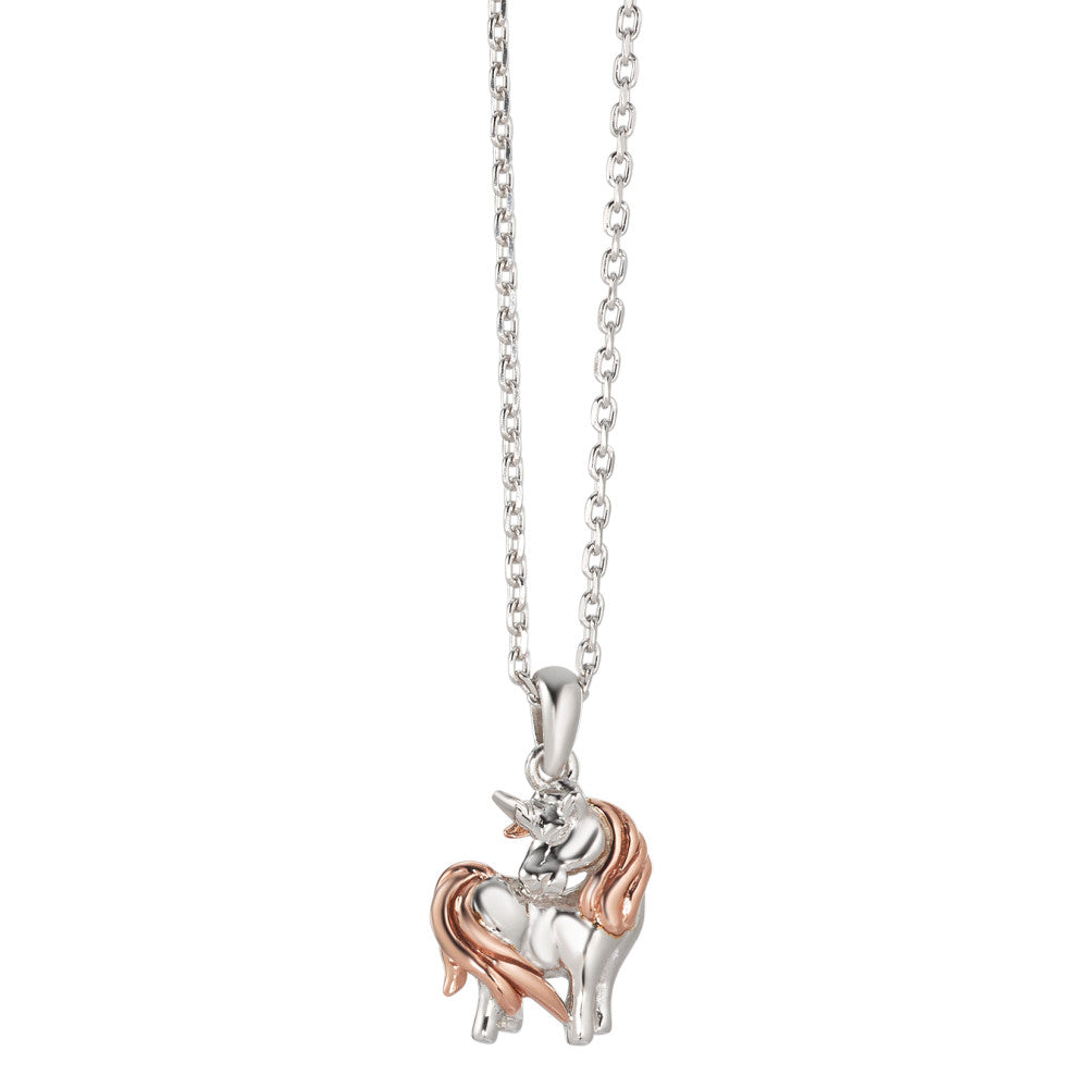 Necklace with pendant Silver Rose Bicolor Unicorn 36-38 cm