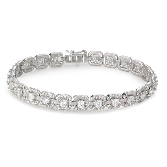 Bracelet Silver Zirconia Rhodium plated 18.5 cm