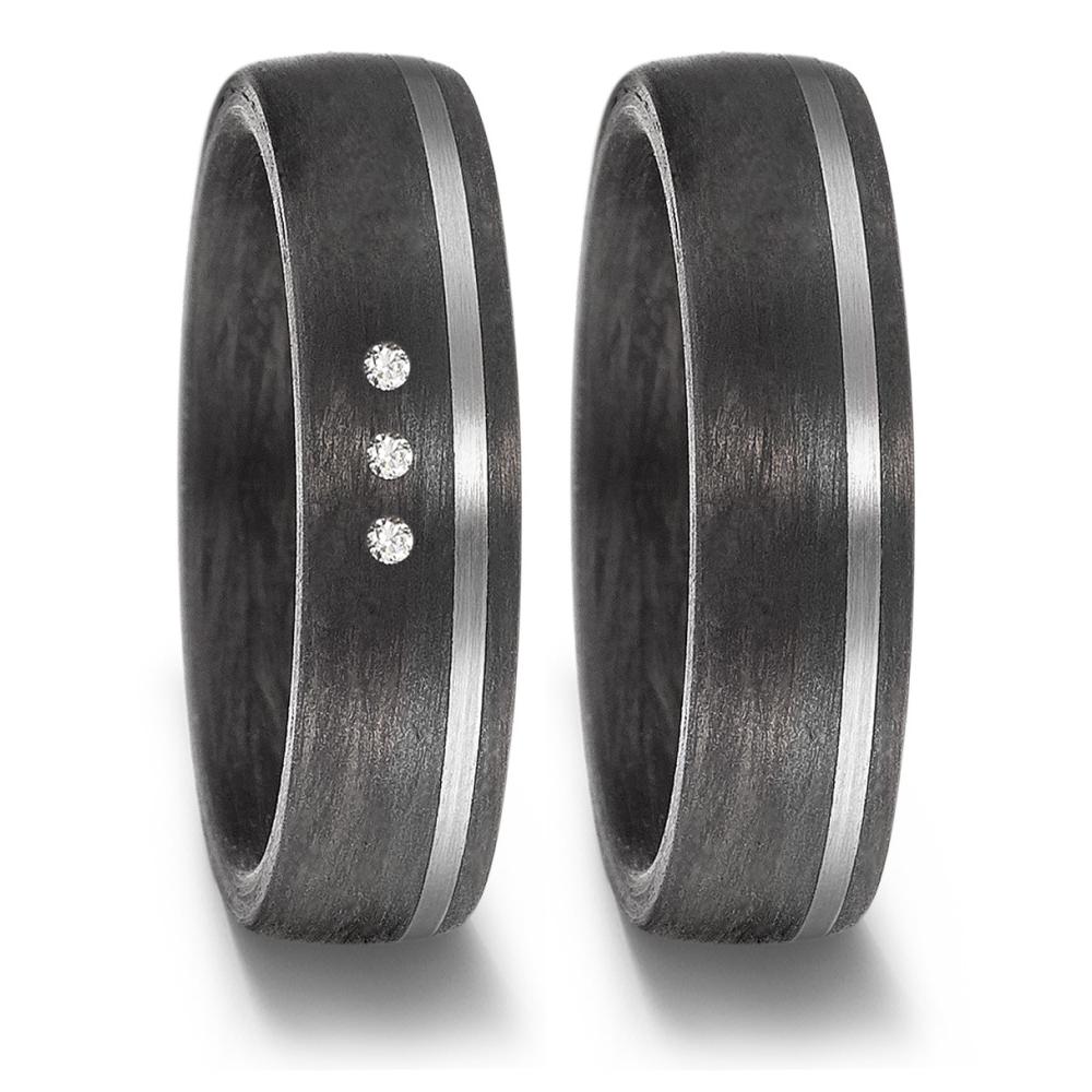 Wedding Ring Palladium 500 , Carbon