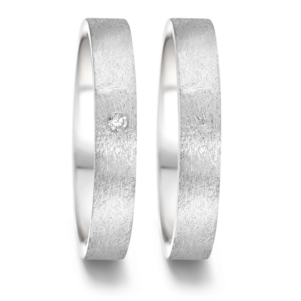 Wedding Ring Stainless steel Diamond 0.02 ct, tw-si