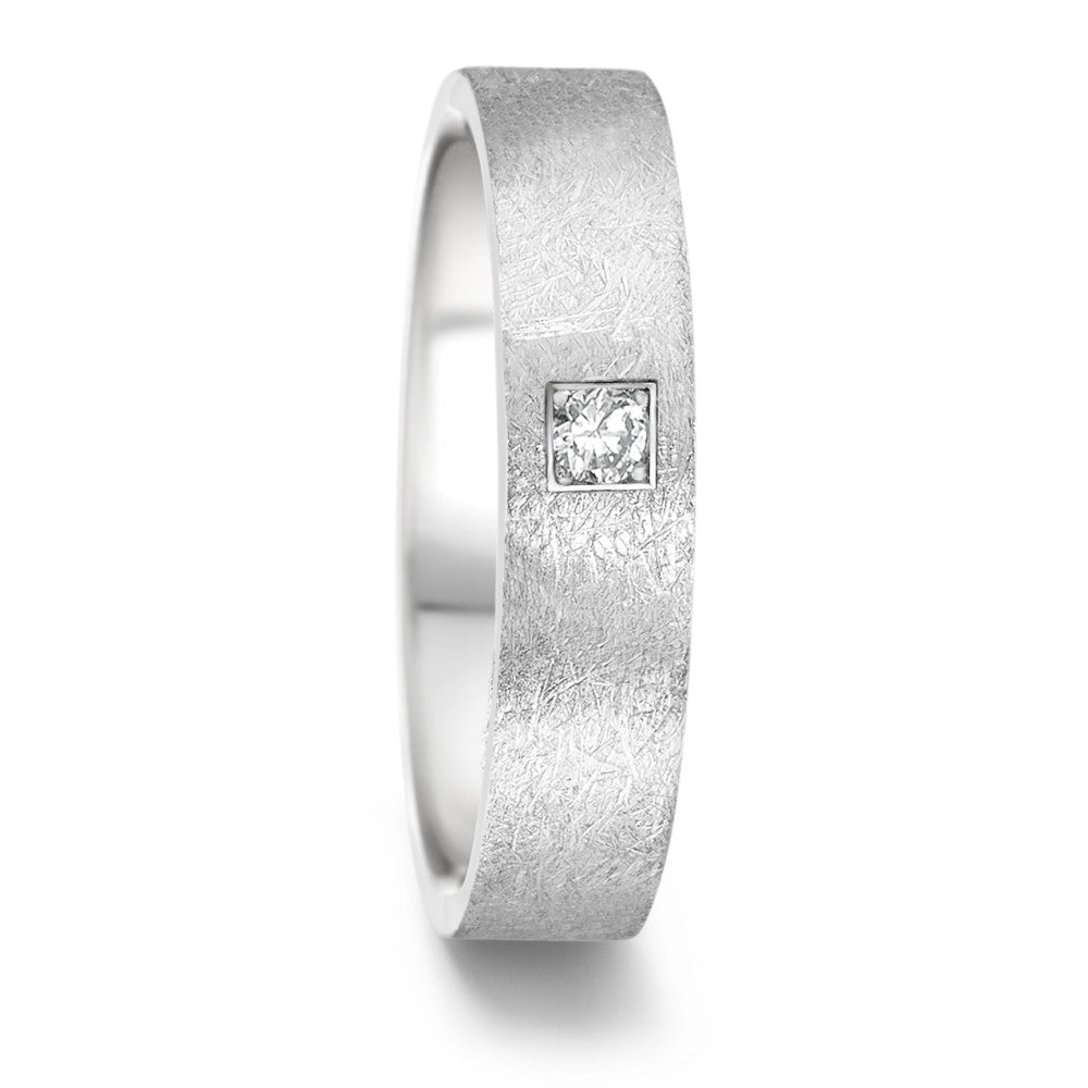 Wedding Ring Stainless steel Diamond 0.06 ct, tw-si