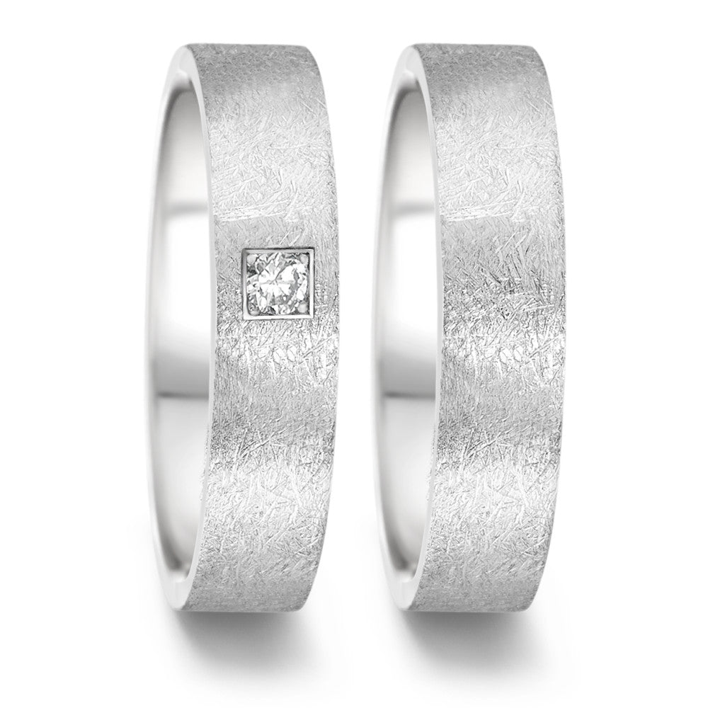 Wedding Ring Stainless steel Diamond 0.06 ct, tw-si