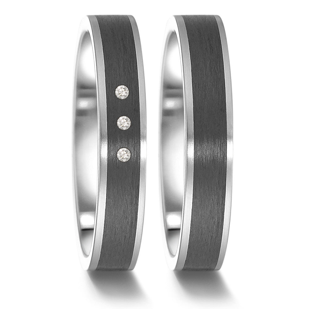 Wedding Ring Stainless steel, Carbon