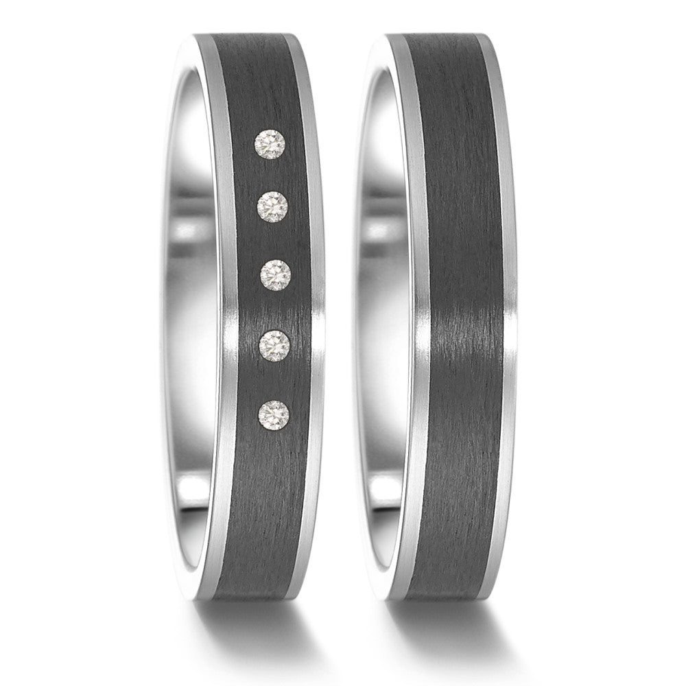 Wedding Ring Stainless steel, Carbon