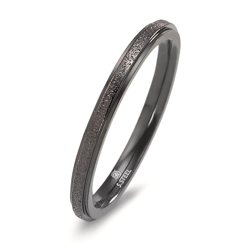 Stacking ring Stainless steel Black IP coated