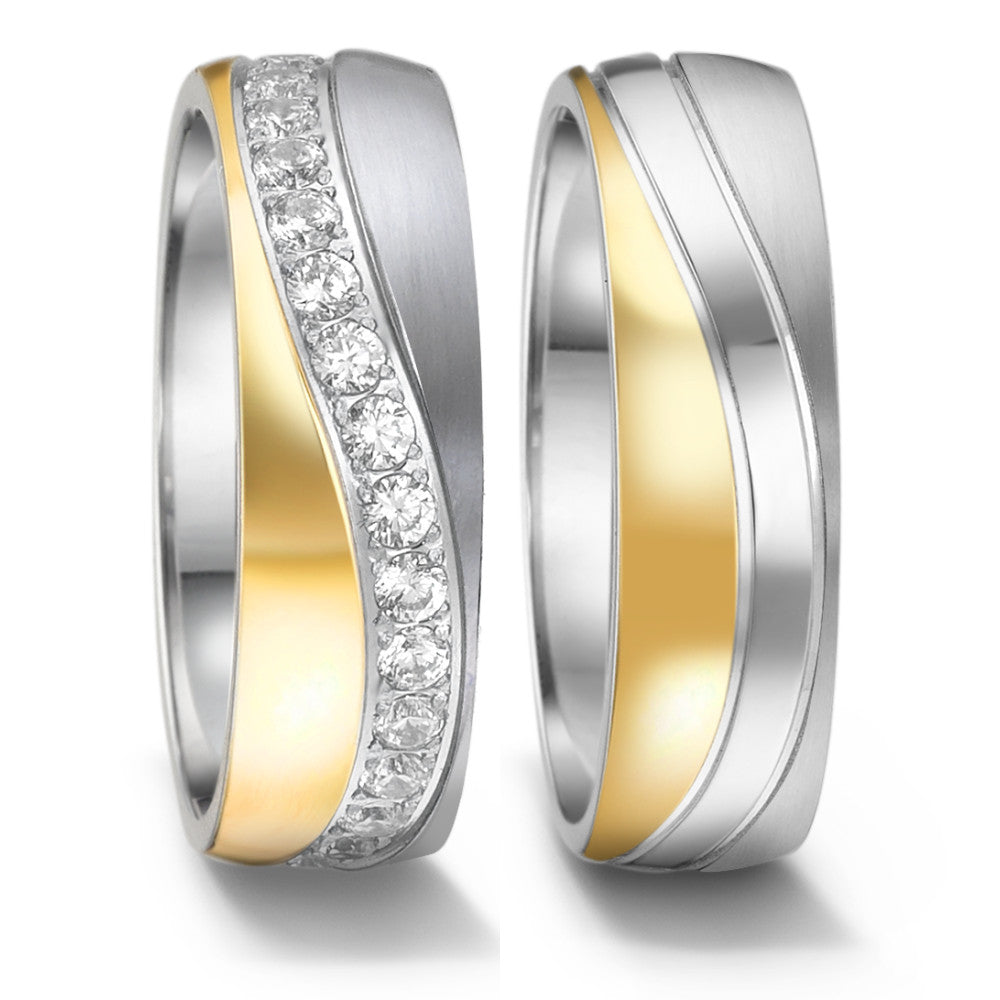 Wedding Ring Stainless steel Yellow IP coated