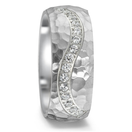 Wedding Ring Stainless steel Zirconia 16 Stones