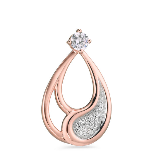 Pendant Silver Zirconia Rose Gold plated