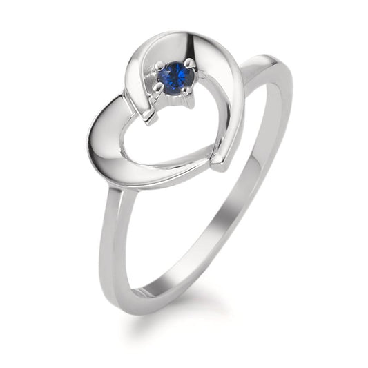 Ring Silver Rhodium plated Heart Ø10 mm