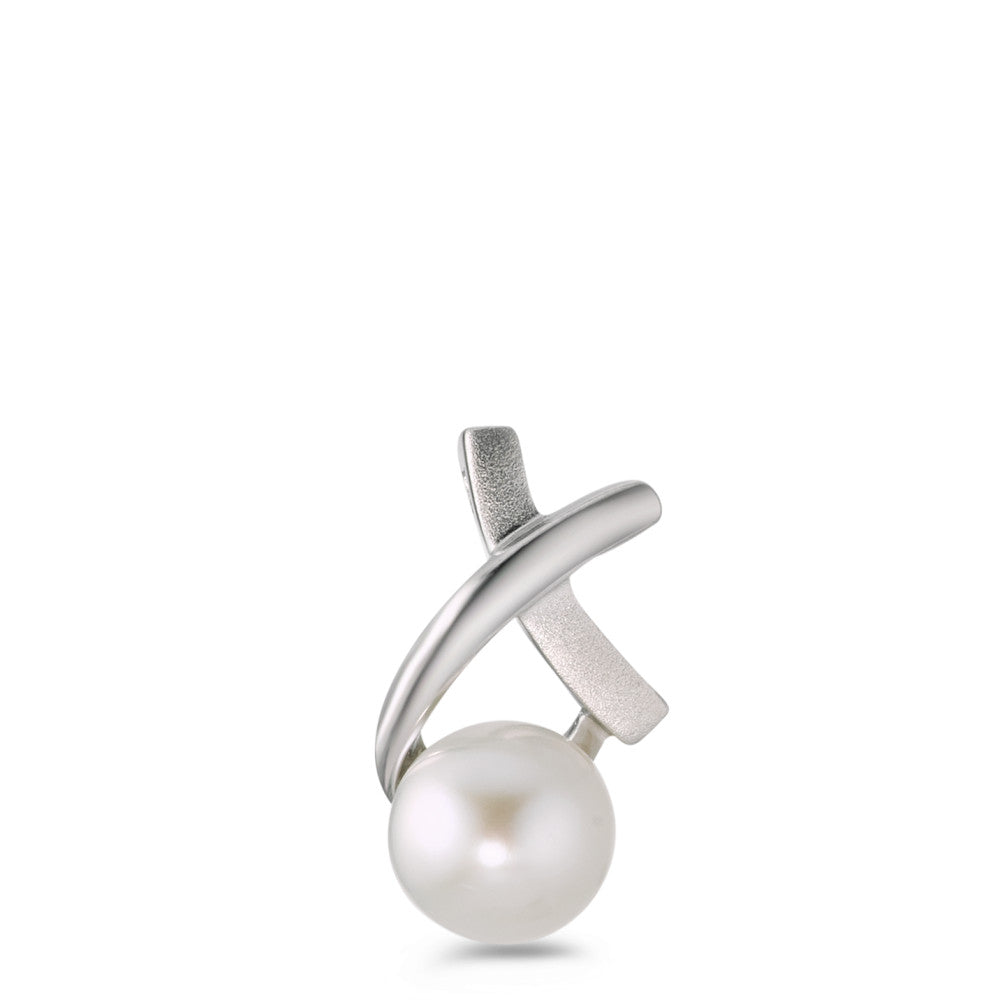 Pendant Silver Rhodium plated Freshwater pearl