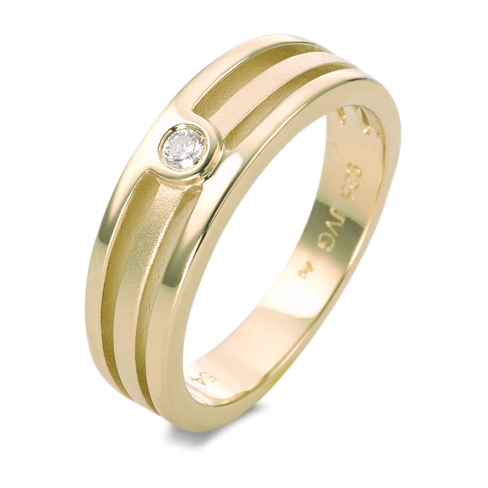 Ring Silver Zirconia Yellow Gold plated