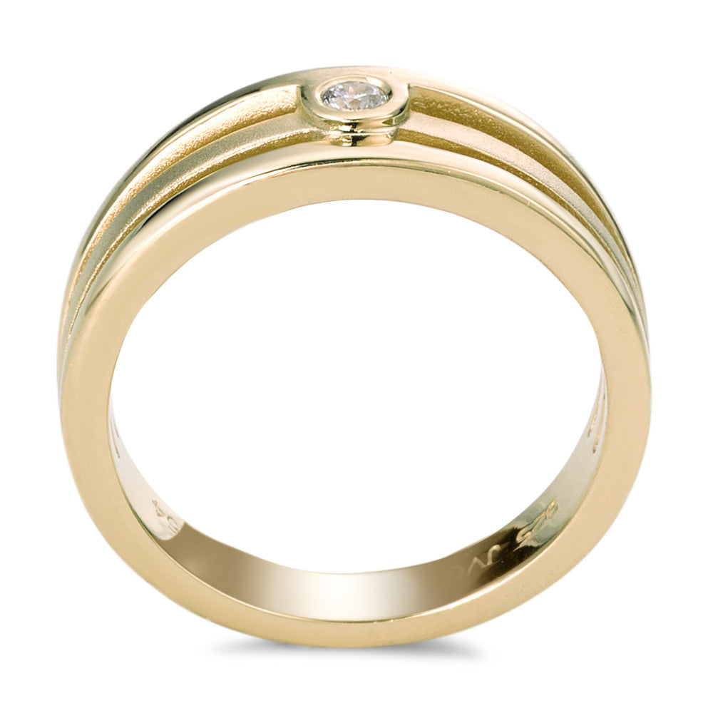 Ring Silver Zirconia Yellow Gold plated