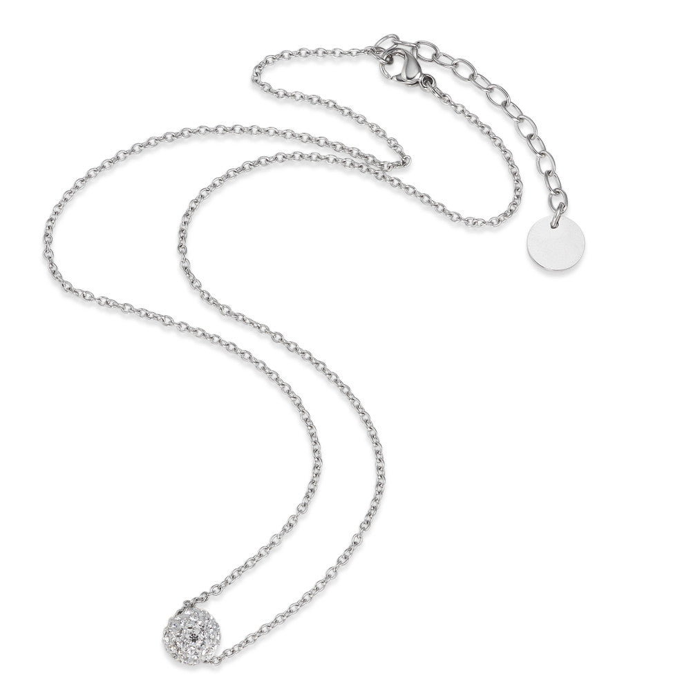 Necklace with pendant Stainless steel Crystal 38-42 cm