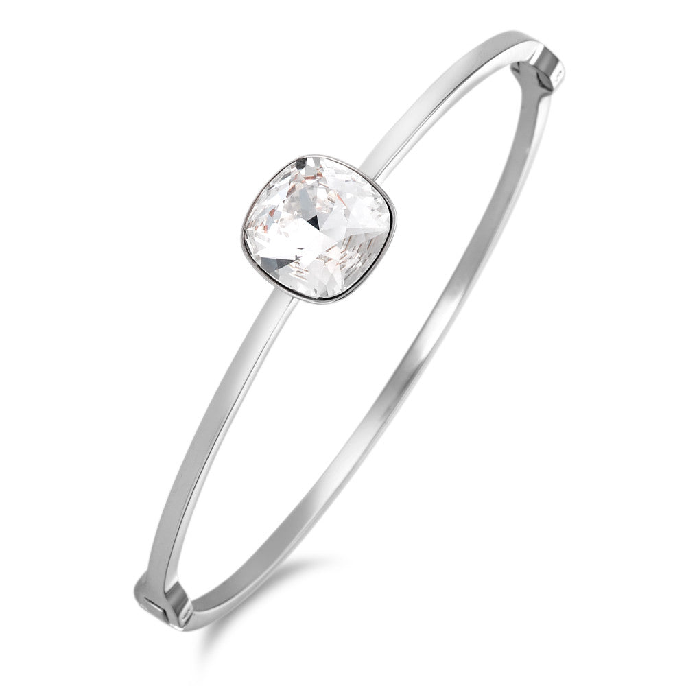 Bangle Stainless steel Zirconia White 60 cm Ø50 mm