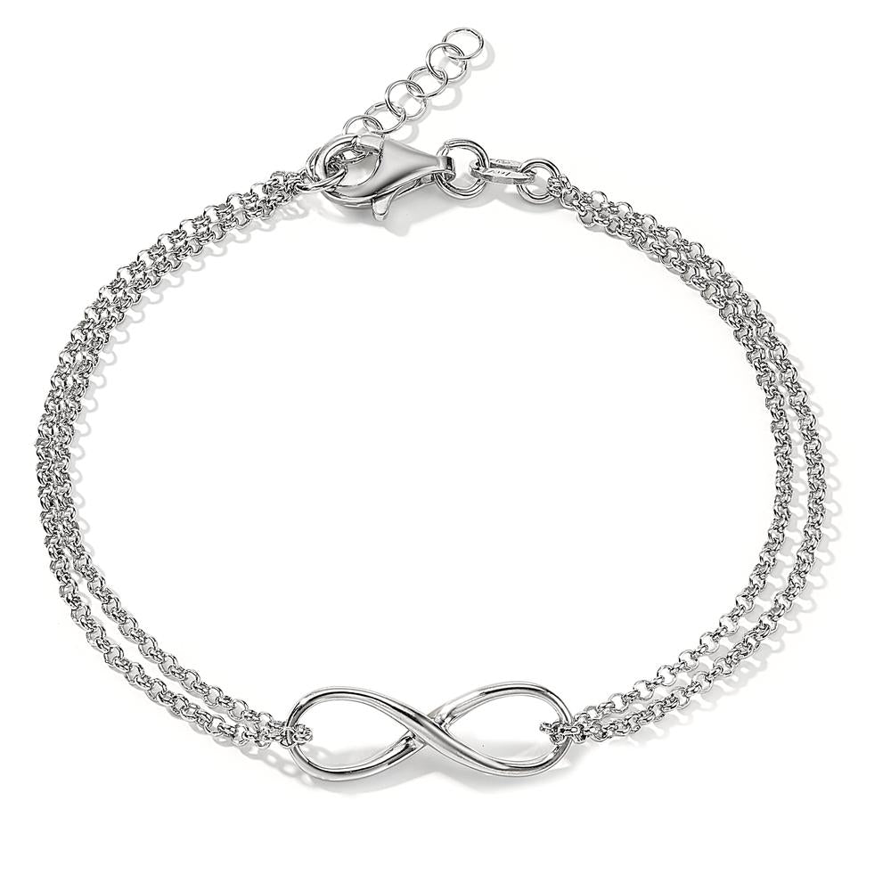 Bracelet Silver Rhodium plated Infinity 17-19 cm