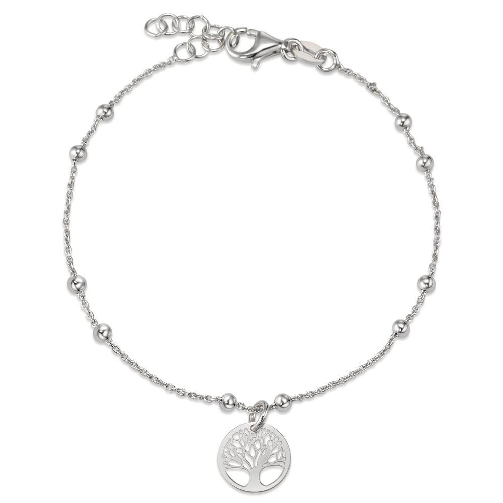 Bracelet Silver Rhodium plated Tree Of Life 17-19 cm Ø10 mm