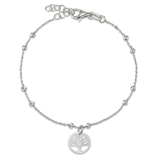 Bracelet Silver Rhodium plated Tree Of Life 17-19 cm Ø10 mm