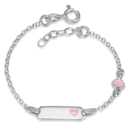 Engravable bracelet Silver Rhodium plated Heart 13-15 cm