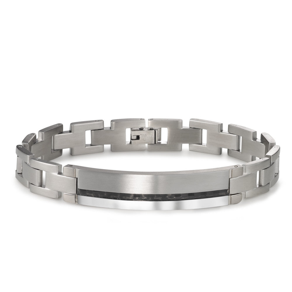 Engravable bracelet Stainless steel, Carbon 22 cm