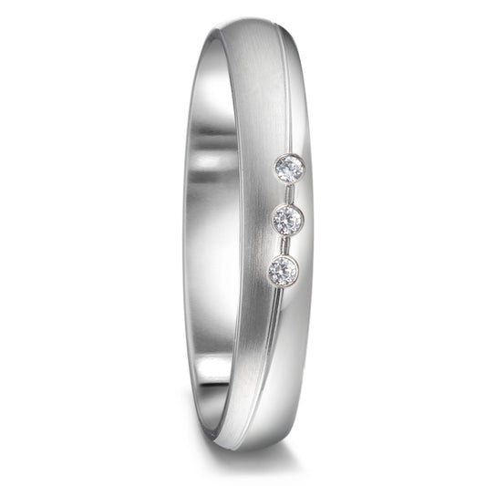 Wedding Ring Stainless steel Zirconia 3 Stones