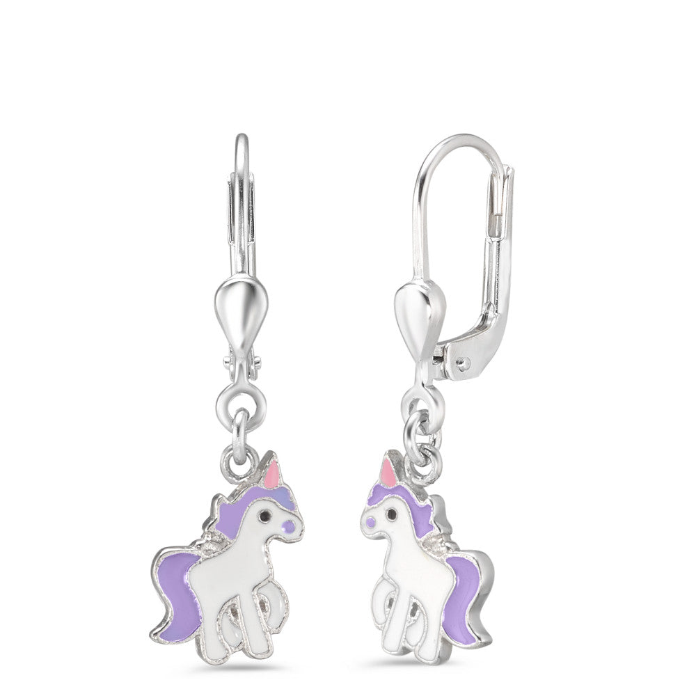 Drop Earrings Silver Rhodium plated Unicorn