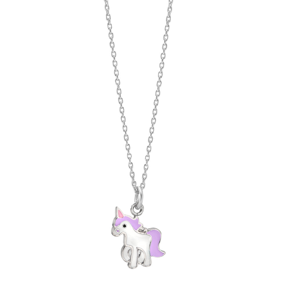 Necklace with pendant Silver Rhodium plated Unicorn 36-38 cm