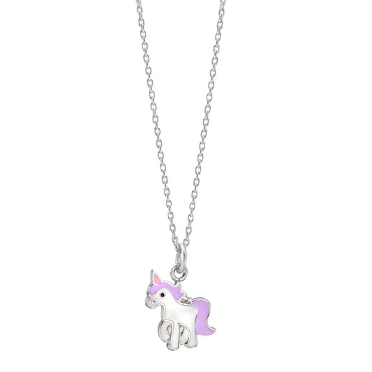 Chain necklace with pendant Silver Rhodium plated Unicorn 36-38 cm