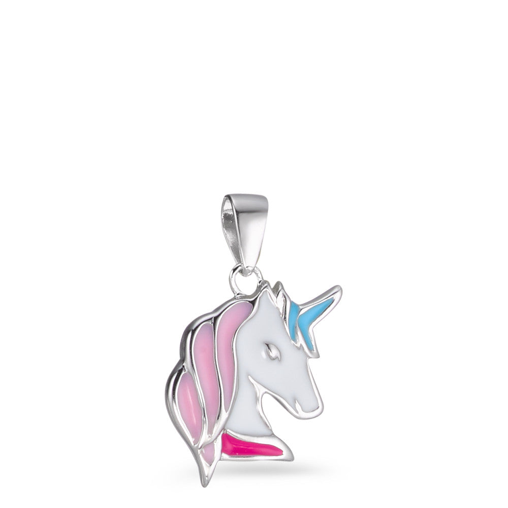 Pendant Silver Lacquered Unicorn