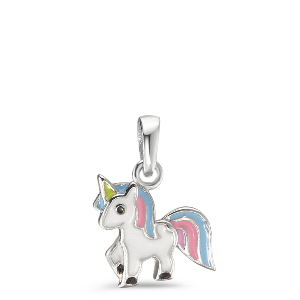 Pendant Silver Rhodium plated Unicorn Ø10 mm