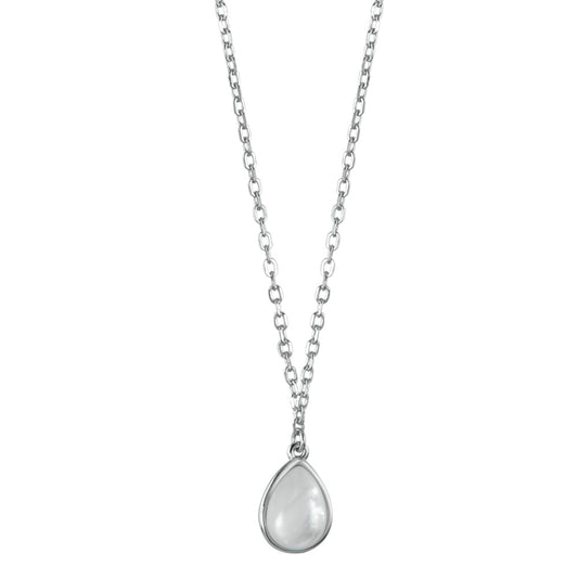 Necklace Silver Rhodium plated Mother of pearl 42-45 cm