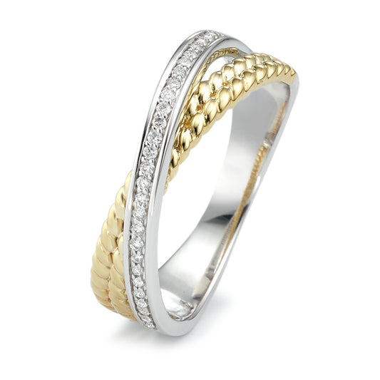 Ring 9k Yellow Gold Diamond 0.08 ct, 27 Stones, w-si