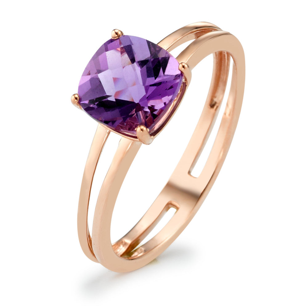 Ring 9k Red Gold Amethyst