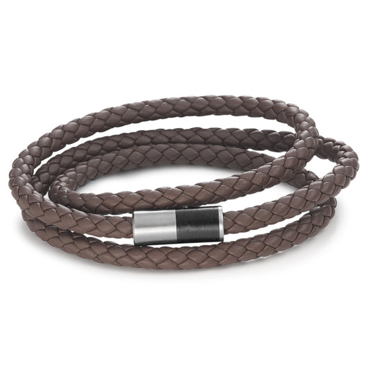 Bracelet Leather, Titanium, Carbon 21 cm Ø6 mm