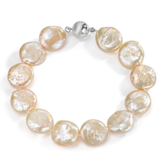 Bracelet Silver Rhodium plated Freshwater pearl 20.5 cm