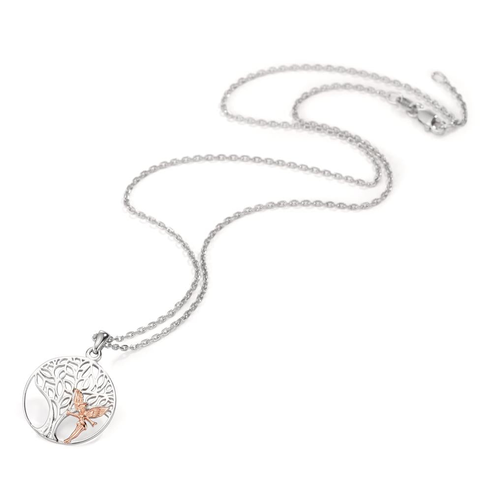 Necklace with pendant Silver Rose Bicolor Tree Of Life 40-42 cm