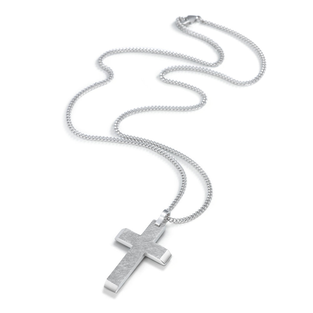 Necklace with pendant Stainless steel Cross 50 cm