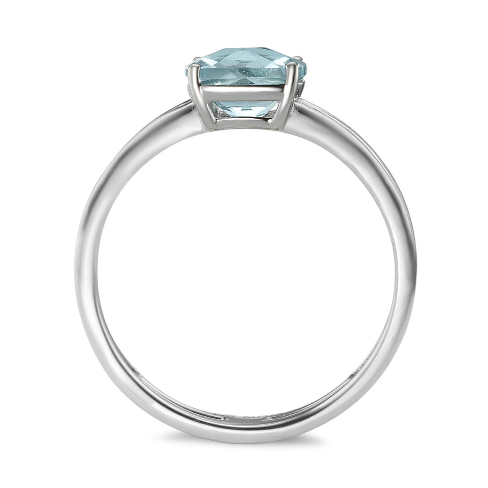 Ring 9k White Gold Topaz Blue Ø7 mm